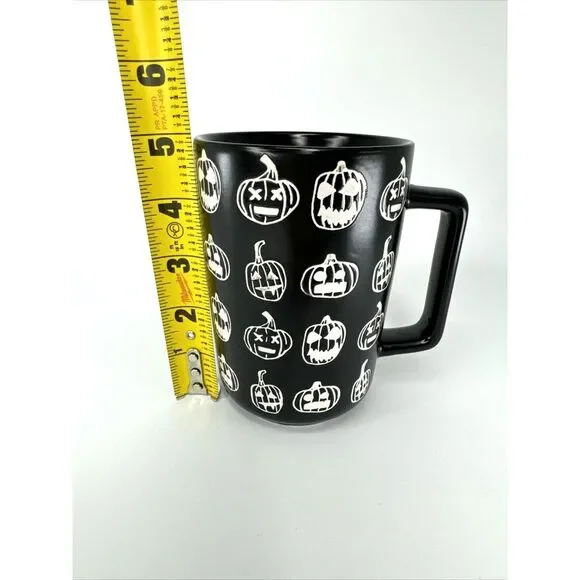 MRKT Market Finds Jack‎ O'Lantern Halloween Black Coffee Mug Pumpkin - Picture 5 of 6